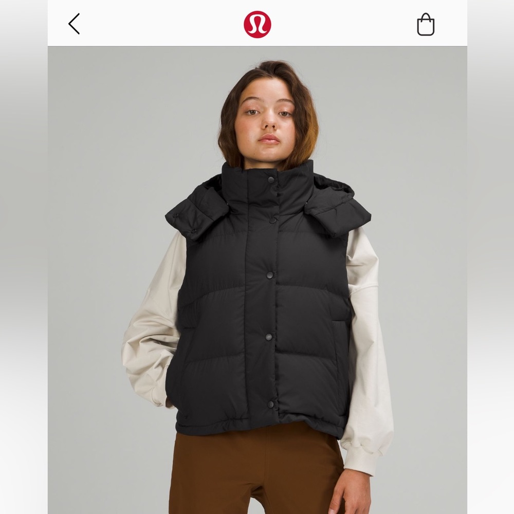 Lululemon wunder puff cropped vest size 2 NWT